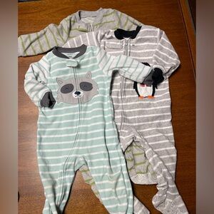 Carter’s Fleece footie pajamas. 12mo.